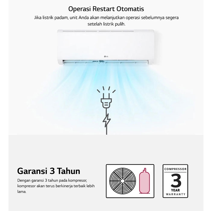 LG AC Standard Wall Mounted Split 1 PK - H09TN4